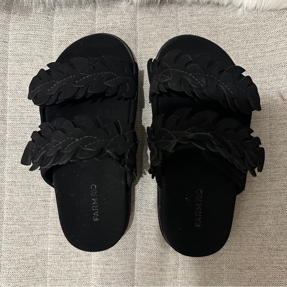 Farm Rio Mini Monstera Anatomical Slide Sandals - Picture 2 of 7